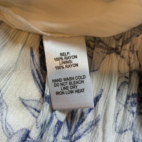 Lulus Garden Bloom Blue and White Floral Print Ruffled Shift Dress - Picture 7 of 7